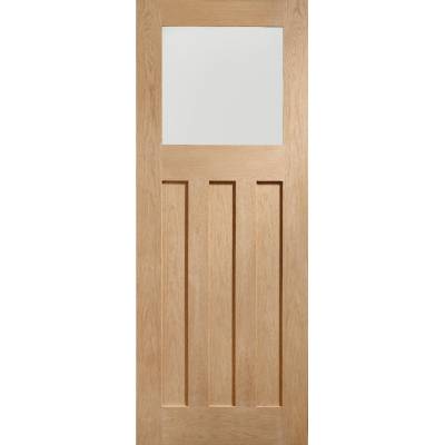 Pre Finished Oak DX Obscure Glazed Internal Door Wooden Timber Interior